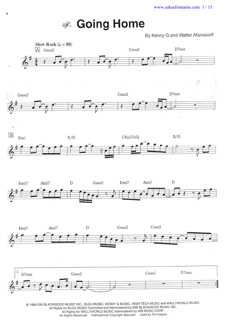 Easy Solos For Saxophone