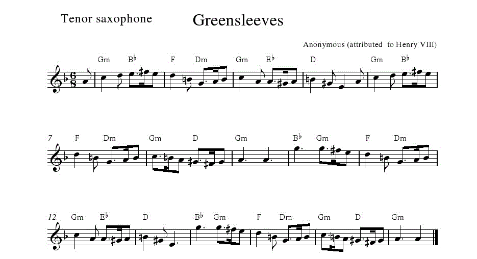 tenor greensleeves